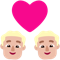 Couple with Heart- Man- Man- Medium Skin Tone- Light Skin Tone emoji on Microsoft